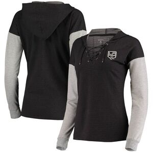 NHL LA Kings Lace Up Long Sleeve Pullover